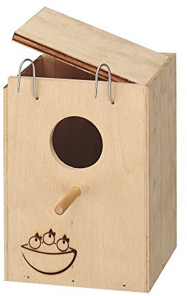 Ferplast Nido para Pájaros, Casas para pájaros, Casa en Madera FSC para Pájaros, Decoración de Exterior