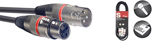 Stagg SMC10 RD Mikrofon-Kabel (10m, XLR-Buchse-auf-XLR-Stecker) rot