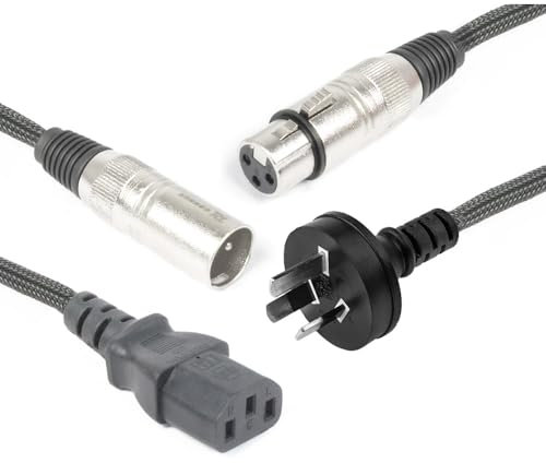 Power Dynamics PD Connex AAI10 - Cable Combinado 10m alimentación Schuko a IEC y señal XLR m/f para Altavoces Activos, Eventos, DJ, escenarios, Sonido Profesional, conexión ordenada y eficiente