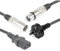 PD Connex Câble Audio Combiné Cordon Secteur - XLR F/IEC F - XLR M - 10m - Idéal pour Relier vos Enceintes de Sonorisation