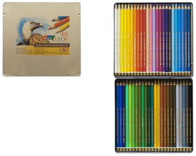 Polycolor48 Farbstifte / Zeichenstifte für Künstler Koh-I-Noor in Metall-Geschenkbox