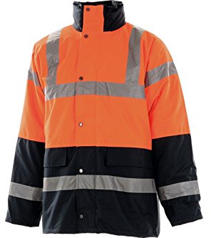 Portwest S466 Men's Waterproof Hi Vis Traffic Jacket Multi Pocket Polyester | Comfort Fit, Double PU Coated, 300D Oxford, Stain Resistant, Long Sleeve, Reflective, Zip Front, Cold Weather
