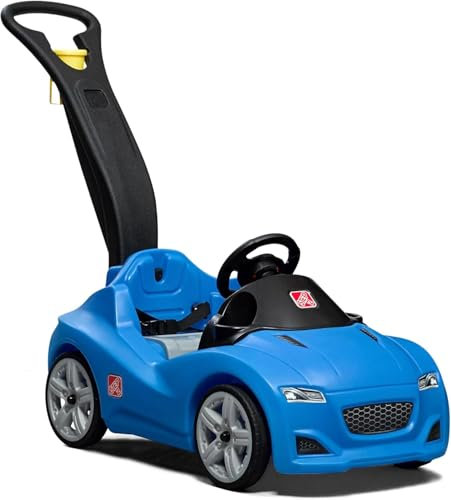 Step2 Whisper Ride Cruiser Walking car in blue | Pushchair/Walking car with handlebar | For children from 1.5 years old