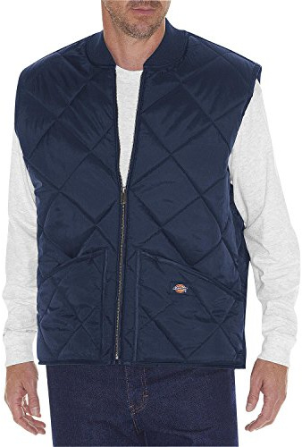 Dickies Men's Diamond Quilted Nylon Vest, Blue (Dark Navy), XX-Large