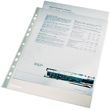Perforierte A4-Tasche, 50 Mikron, Transparent, Zelle von 100