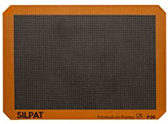 Silpat SN 415 290 02 Silpain Premium Antihaft-Silikon-Backmatte für Brot, 29,8 x 41,6 cm, schwarz