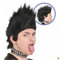 Guirca Punk Perücke - Schwarz, Lockig, Polyester, Perücke, WIG, Punk, Erwachsener, 30 cm x 30 cm x 30 cm