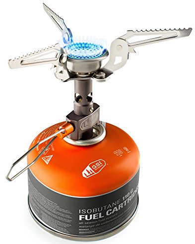GSI 56002 Outdoors Pinnacle Gaskartuschenkocher 2600 Watt Gaskocher, Silber, M