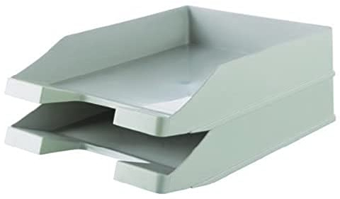 HAN Briefablage KLASSIK KARMA, DIN A4/C4, 100% Recyclingmaterial, stabil, öko-grau, 5 Stück