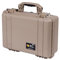 PELI 1500 Stoßfester Koffer für Elektronik und AV Systeme, IP67 Wasser- und Staubdicht, 19L Volumen, Ohne Schaum, Desert Tan