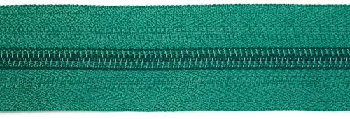 Jajasio Endlosreißverschluss mit Zipper 5mm (Autolock), 5 Meter, Reißverschluss endlos Auswahl aus 40 Farben/Farbe: 79 – smaragdgrün