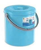 Stefanplast Poubelle Eureka avec Housse, Turquoise Intense, 10 Litre, Plastique, Intense Turquoise, 10 l