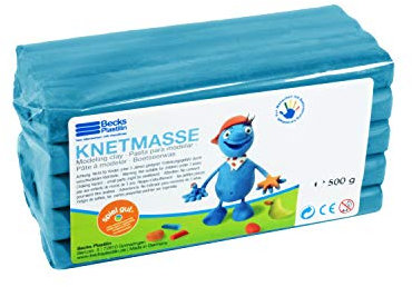 Becks Plastilin B100485 Knete, blau, 500 g
