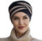 Christine Headwear Bonnet en bambou Shanti noir et marron pour traitement de chimiothérapie