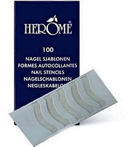 Herome Stencil per unghie - 1x100pz - Strumento per disegnare belle punte bianche uniformi (per French Manicure)