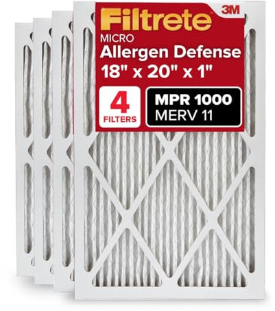 Filtrete Filtro de defensa, 9845-4PK, 16 x 24 x 1, 3 meses, 90% eficaz en alérgenos, compatible con acondicionador de aire