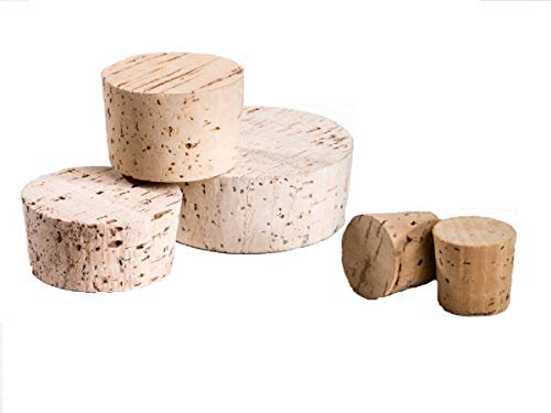 10 Fasskorken 34 x 30 mm, Höhe 27 mm Natur Kork. Ideal für Weinfässer, Mostfässer, Ballonflaschen, Korbflaschen oder als Verschluss für andere Glas-Gefäße. Hobby Winzer, Bastel Bedarf, kreative Ideen