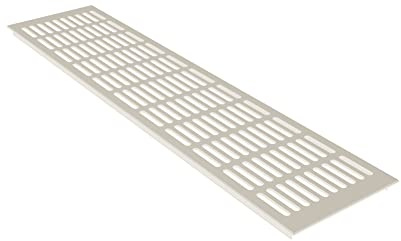 Aluminium Lüftungsgitter Stegblech Weiss pulverbeschichtet Höhe 130mm x 300mm