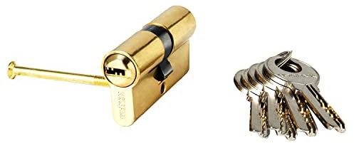 WOLFPACK LINEA PROFESIONAL - Cilindro Seguridad 30x30/15,0 Latonado 5 Llaves