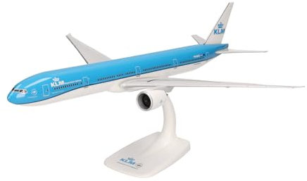 herpa Modello di Aereo KLM Boeing 777 300ER in Scala 1:200 - Snap-Fit, Pezzo da Collezione, Miniatura Deco, Statuetta con Supporto in plastica