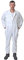 Road Master Men's Poly Cotton Coverall Overalls Painters Suit Decorators Mechanic Workwear Boiler Suit Cleaning Job Work Uniform with Two Chest Pockets, White, Medium