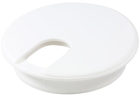 2 Pack Rok Hardware 3 (76mm) White Round Computer Desk Table Port Wire Cable Cord Organizer Hole Cover Grommet, ROKRG3WHT