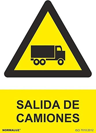 Señal industrial Salida de Camiones (tintas UV) SEKURECO skrc