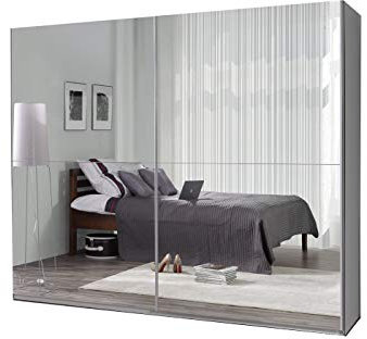 mb-moebel Kleiderschrank Schrank Garderobe Zweitürenschrank Schwebetürenschrank Schwebetüren 2-Türig Schlafzimmerschrank 244cm Maxi (Maxi 27 (Spiegel))