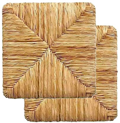 Tomaino - Assise en Paille pour Chaises 37 x 37 cm, Remplacement et Fonds (2 Pièces)