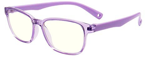 Anti Blue Light Glasses for Kids Computer Glasses,UV Protection Anti Glare Eyeglasses Computer Glasses Video Gaming Glasses for Children (Transparent Purple))