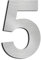 nanlyiau 3in/7.5cm Numero civico in acciaio inossidabile con retro adesivo, realizzato in solido acciaio inossidabile 304, aspetto in rilievo, altezza (3in number 5)