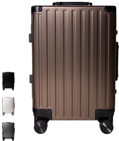 AMICE Aluminium-Check-in-Koffer Original Bronze 71 x 47 x 26 cm | 87 Liter Leichter Aluminiumkoffer – Sicheres TSA-Zahlenschloss | 360°-Rollen | Inklusive Gepäckanhänger und