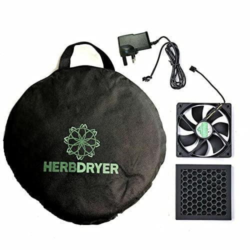 HERB DRYER Bud Odour Free Drying, Fan, Carbon Filter, Dry Rack Net Hydroponics (Compact - 30cm Diameter)