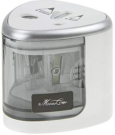 Elektrischer Anspitzer Doppelspitzer für Kinder Bleistiftspitzer Elektrisch für Stifte von 6-8 mm und 9-12 mm Doppellöcherdesign Batterie Betrieben profi Spitzer für Büro Zuhause und Klassenzimmer