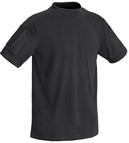 DEFCON 5 Tactical T-Shirt 1739 Short Sleeves with Pockets D5 (Nero, L)