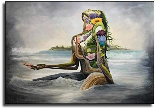 JYSHC Mutter Erde Heilt Zeichnung Leinwand Wandkunst Bild Moderne Familie Schlafzimmer Dekor Poster Jz966Mq 40X60Cm Rahmenlos