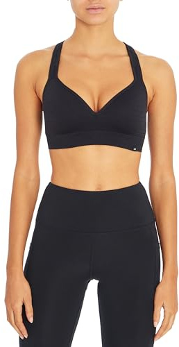 Marika Women's Johanna Molded Cup Seamless Sports Bra, Black, Large