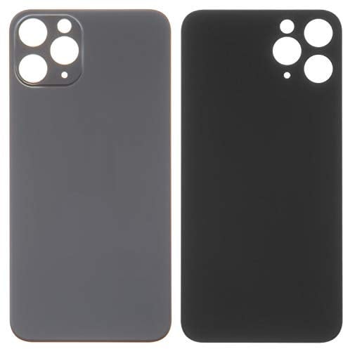 Housing Back Cover Battery Cover Replacement Repair Parts compatible with iPhone 11 Pro, (gray, need to remove the camera glass, small hole)