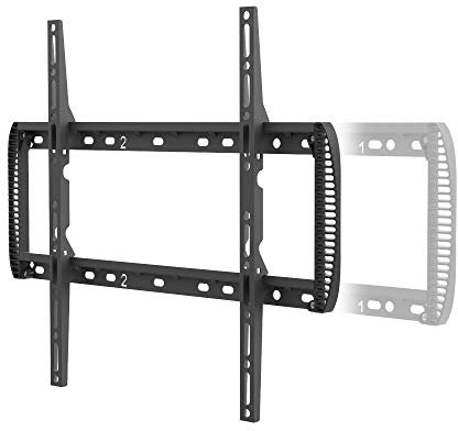 Barkan TV Wall Mount, 13-90 inch Fixed Flat/Curved Screen Bracket, Holds up to 132lbs, Auto Lock Patented, Extendable Wall Plate - 3 Products in 1, Fits LED OLED LCD (BM400T)