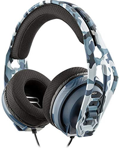 Nacon RIG RIG400HSCAMOBLUE Cuffie Gaming, Compatibilità Multipiattaforma, Blue Camouflage