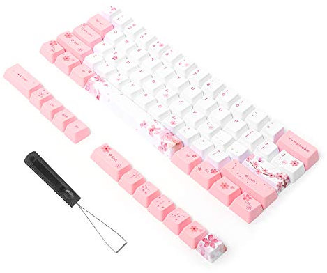 Dpofirs 73 keycaps universels avec Motif Mignon pour Clavier d'ordinateur mécanique, kit de keycaps de Sublimation de Conception personnalisée PBT pour Clavier de Jeu, pour