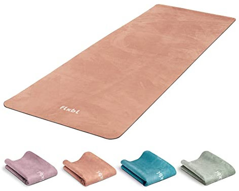 FLXBL Reise Yogamatte und Auflage – Dünn, Leicht, Faltbar und Waschbar (Terra)