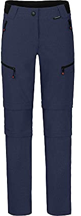 Bergson PORI Doppel Zipp-Off mit T-Zipp | Damen Wanderhose, robust elastisch, Peacoat Blue [368], 84 - Damen