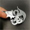 2 x selbstklebende Metallaufkleber mit Drachen-Abzeichen, Chrom-Aufkleber, Fensterbox, Handyhülle, Aufkleber für Auto, iPad, iPhone und Laptop (Silber)
