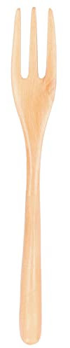 Forchette di legno della forcella dell'insalata di frutta, posate della cucina della forcella del pranzo della forcella del dessert, forchette di legno dell'utensile da cucina fatto a mano in stile gi