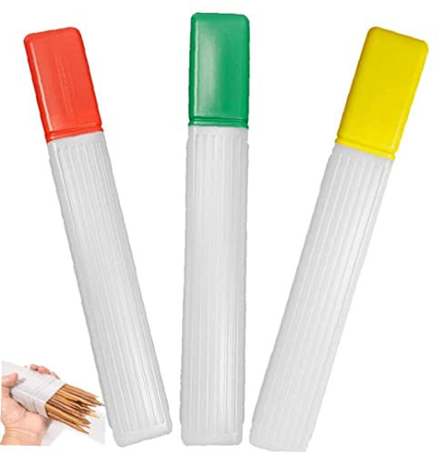 Fopytu 3 Pcs Large Transparent Plastic Knitting Needle Pin Storage Case Tube Containers Sweater Knitting Needles Storage Box