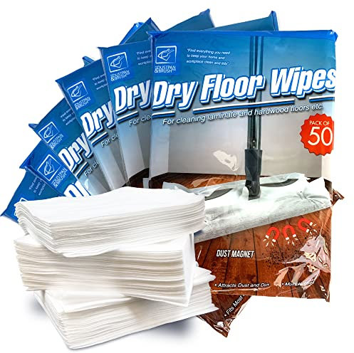 Dry Floor Wipes 29cm x 21cm Large Floor Wipes Universal Fitting for Swivel Flat Mop, Disposable Dry Dusting Cloths Laminate Mop Refill Pads (PACK OF 300)
