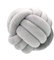 knotenkissen, Kissen Knoten, Knot Kopfkissen, Kissen Rund, Decorative Cushion, Zierkissen Knoten für Sofa, Bett, Wohnzimmer, hellgrau, 20cm