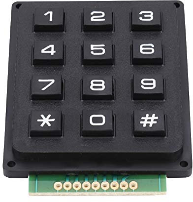 KIMISS Módulos de Teclado con Botones Pulsadores 3x4 Teclado Externo Matriz de Membrana 4x4 Teclado de 12 Teclas para MCU
