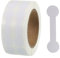 sourcing map 1 Roll Blank Tamper Evident Labels 0.43x 1.65 Inch Adhesive Dumbbell Shape Top Stickers for Coffee Cup, Milk Tea Cups, 500 Count/Roll White